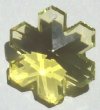 1 30mm Machine Cut Light Yellow Snowflake